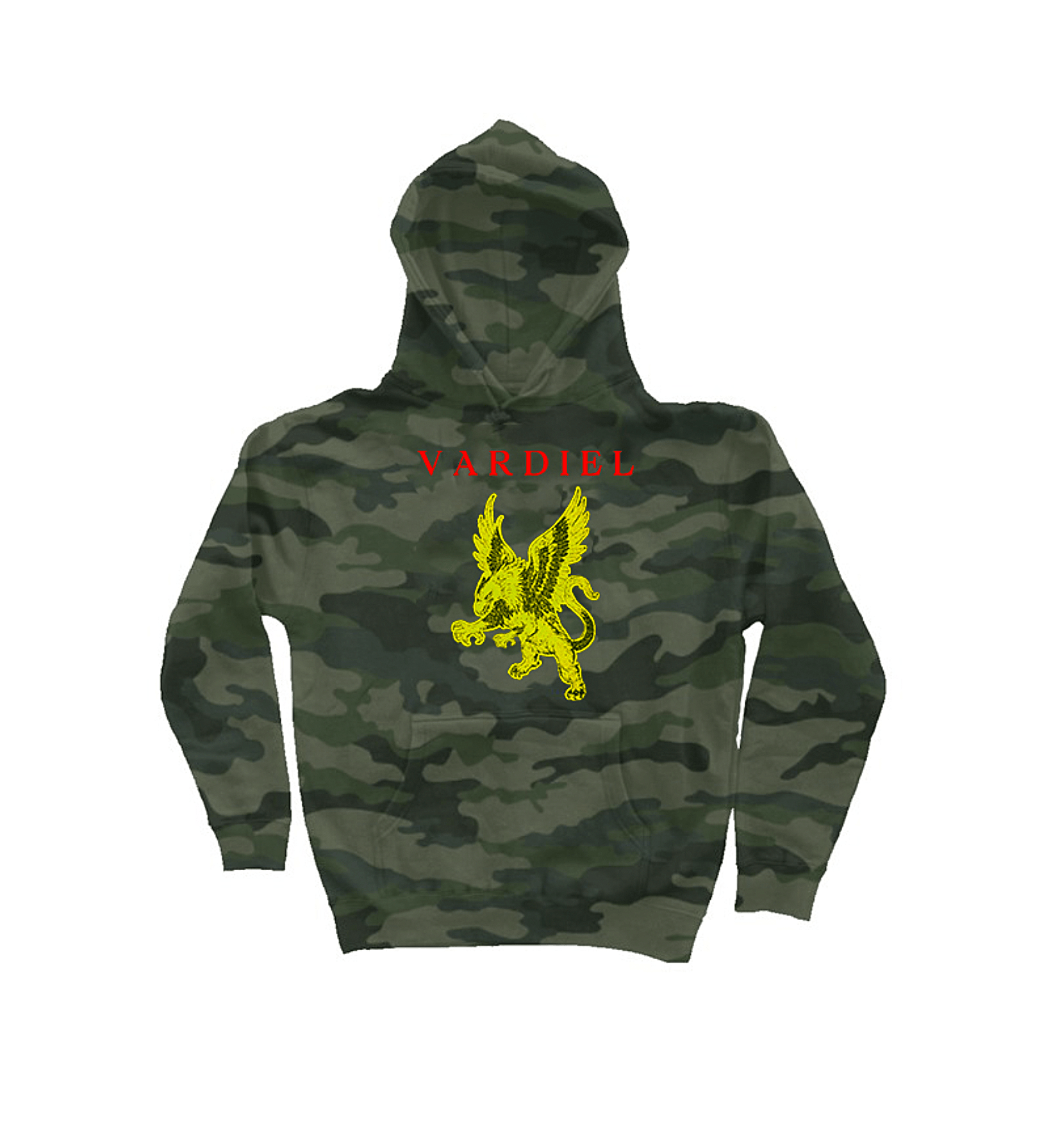 Camo Hoodie Neon Yellow