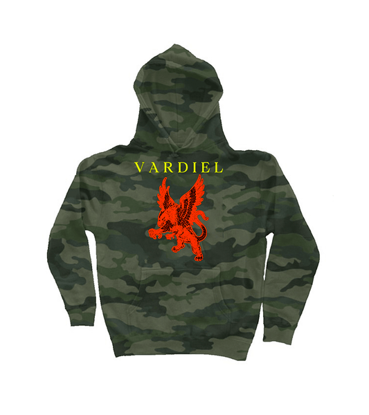 Camo Hoodie Orange Red - VARDIEL