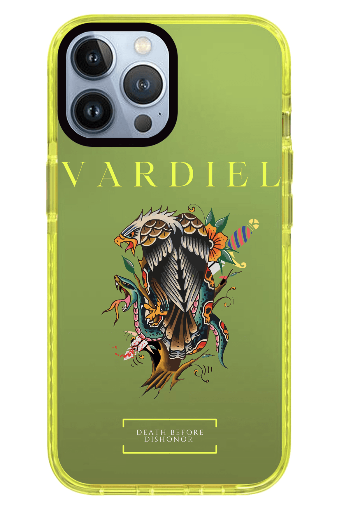 iPhone case- Fluorescent neon yellow - VARDIEL