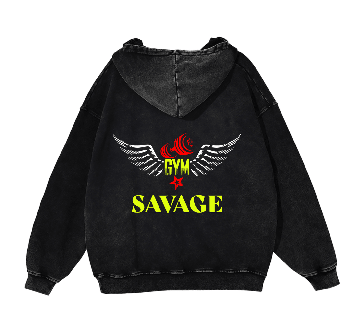 Wash Oversize Hoodie  Gym Savage- 420 GSM