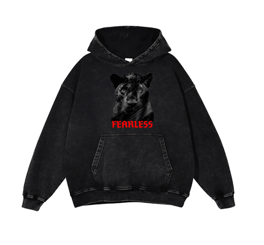 Wash Oversize Hoodie  Black Panther - 420 GSM