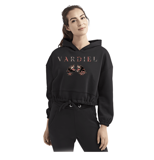 Woman's cropped oversize hooded sweatshirt - VARDIEL